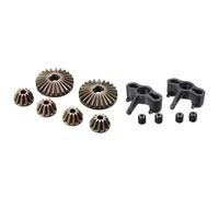 Rc Tasse Direction pour JLB pour Cheetah 1/10 L81A 2025-1Set 24T Différentiel Et 11T Différentiel 2Pcs Fusées De Direction Moyeu Carrie RC pour Pièces De Course