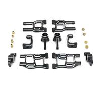 Rc Tasse Direction Pour LC PTG-2 PTG-2R 1/10 Bras Suspension Avant Arrière En Métal Ensemble Pour Porte Moyeu Direction Voiture Rc Pour Remplacement Et Utilisation De Pièces De Course(Black)