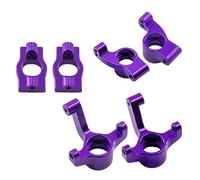 Rc Tasse Direction pour Losi Micro B 1/24 Fusées De Direction Avant en Métal Et Aluminium Blocs roulettes Moyeux Arrière C Accessoires Mise À Niveau pour Voiture Télécommandée(Purple)