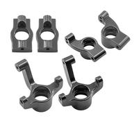 Rc Tasse Direction pour Losi Micro B 1/24 Fusées De Direction Avant en Métal Et Aluminium Blocs roulettes Moyeux Arrière C Accessoires Mise À Niveau pour Voiture Télécommandée(Gray)