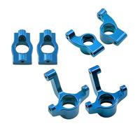 Rc Tasse Direction pour Losi Micro B 1/24 Fusées De Direction Avant en Métal Et Aluminium Blocs roulettes Moyeux Arrière C Accessoires Mise À Niveau pour Voiture Télécommandée(Blue)