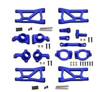 Rc Tasse Direction pour Remo pour Hobby Smax 1/1 Alliage D'aluminium pour Bras Oscillant Groupe De Direction Support D'essieu C pour Siège Pièces De Mise À Niveau De Voiture RC(Blue)