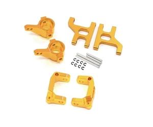 Rc Tasse Direction pour Tamiya CC01 1/10 A45F - Métal Kit Bras Suspension pour Porte-fusée Et Support Moyeu Direction Avant Voiture RC Crawler Pièces D'amélioration(Silver)