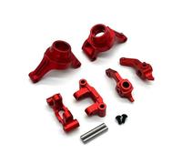 Rc Tasse Direction pour Tamiya pour Hornet pour Evo 58742 DT02 DT03 1/10 Direction Métal C Siège Arrière Tasse 3 Pièces Ensemble Télécommande Pièces Voiture(Red)