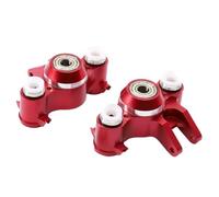 Rc Tasse Direction pour Traxxas pour E-revo pour Summit pour E-maxx 1/10 Avant Arrière Bloc De Direction en Aluminium pour Porte-essieux avec Roulement #5334 Voiture RC(Red)