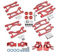 Rc Tasse Direction pour Traxxas pour Mini pour Maxx X pour XRT pour VXL 3S Bras Suspension Inférieurs Supérieurs Avant Arrière Moyeu C Siège Axe Tasse Direction Pièces Voiture RC(Red)