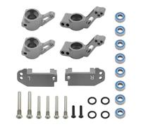 Rc Tasse Direction pour Traxxas pour Slash 2WD 1/10 Métal Avant C pour Siège Avant Coupelle De Direction Fusée De Direction Essieu Arrière pour Siège Kit Pièces De Voiture RC(Gray)