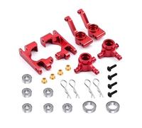Rc Tasse Direction Pour Traxxas Pour Slash 4WD Pour VXL 1/10 Blocs De Direction En Métal Blocs De Roulettes Pour Porte Fusées Pièces De Rechange Et D'utilisation Pour Voitures RC(Red)