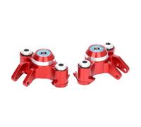 Rc Tasse Direction pour Traxxas Slayer pour Summit pour Revo 1/10 Bloc De Direction Avant Et Arrière en Alliage pour Porte-essieux Roulement Accessoires De Voiture RC(Red)