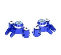 Rc Tasse Direction pour Traxxas Slayer pour Summit pour Revo 1/10 Bloc De Direction Avant Et Arrière en Alliage pour Porte-essieux Roulement Accessoires De Voiture RC(Blue)