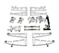 Rc Tasse Direction Pour TS-9522-5 Pro 9522 Coupelle De Direction Avant Et Arrière En Métal Pour Bras Oscillant Ensemble Tiges De Traction Pièces Et Accessoires Voiture RC De Remplacement(Silver)