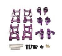 Rc Tasse Direction Pour Wltoys 144001 144010 124007 124008 124016 124017 124018 124019 Ensemble Bras Suspension Pour Porte Moyeux Direction Métal Pièces Mise Niveau Voitures Radiocommandées(Purple)