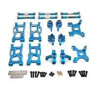 Rc Tasse Direction Pour Wltoys 144001 144010 124007 124008 124017 124019 Bras Suspension Métal Coupelle Direction Pour Porte Moyeu Tour D'amortisseur Mise Niveau Voiture Radiocommandée(Blue)