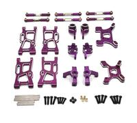 Rc Tasse Direction Pour Wltoys 144001 144010 124007 124008 124017 124019 Bras Suspension Métal Coupelle Direction Pour Porte Moyeu Tour D'amortisseur Mise Niveau Voiture Radiocommandée(Purple)