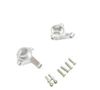 Rc Tasse Direction pour Wltoys A949 A959 A969 A979 K929 1/18 1 Paire De Fusées De Direction Avant Gauche Droite CNC en Aluminium Pièces De Mise À Niveau RC(Silver)