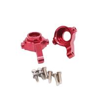 Rc Tasse Direction pour Wltoys A949 A959 A969 A979 K929 1/18 1 Paire De Fusées De Direction Avant Gauche Droite CNC en Aluminium Pièces De Mise À Niveau RC(Red)