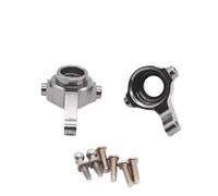 Rc Tasse Direction pour Wltoys A949 A959 A969 A979 K929 1/18 1 Paire De Fusées De Direction Avant Gauche Droite CNC en Aluminium Pièces De Mise À Niveau RC(Titanium)