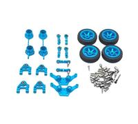 Rc Tasse Direction pour WLtoys P929 P939 K969 K979 989 1/28 Coupelle De Direction pour Bras Oscillant Amortisseur Tige De Direction Moyeu De Roue De Dérive Pièces De Voiture RC(Blue)