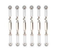 RC Tie Rod, 81mm Réglable Aluminium Servo Links Tie Rod Compatible avec 1/10 RC Truck. 6PCS(Argent)