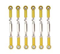 RC Tie Rod, 81mm Réglable Aluminium Servo Links Tie Rod Compatible avec 1/10 RC Truck. 6PCS(Or)