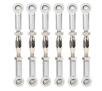 RC Tige de Traction, 6 Pcs Réglable Servo Liens Tie Rod en Alliage D'aluminium en Aluminium Tendeur Tige Tringlerie Ensemble pour RC Hobby Voiture Modèle(Argent)