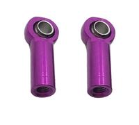 RC Tirant Lien Liens 2X Joint D'extrémité De Biellette en Métal M3, Trou De Rotule De 3MM L 4 5MM pour Pièce De Rechange De Mise À Niveau De Camion De Voiture RC(Purple)
