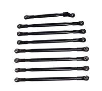 RC Tirant Lien Liens Compatible avec Axial SCX6 pour JLU 1/6 RC Pièces Voiture sur Chenilles 8 Pièces Ensemble De Liaison Suspension De Barre De Maillons Métalliques avec Embout Tige en Métal(Black)