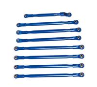 RC Tirant Lien Liens Compatible avec Axial SCX6 pour JLU 1/6 RC Pièces Voiture sur Chenilles 8 Pièces Ensemble De Liaison Suspension De Barre De Maillons Métalliques avec Embout Tige en Métal(Blue)