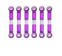 RC Tirant Lien Liens Compatible avec Wltoys A959 A959-B A949 A969 A979 K929 1/18 RC, Pièces De Voiture en Métal, Biellette Direction Avant Et Arrière, Ensemble De Biellettes Direction Servo(Purple)