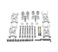 RC Tirant Lien Liens Pour WLtoys 104001 104002 1/10 Biellette De Direction En Métal Pour Bras Oscillant Ensemble De 7 Pièces Et Accessoires De Voiture RC Mises À Niveau Remplacement(Silver)