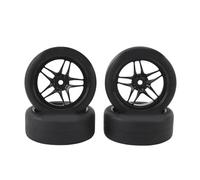 RC Tires Wheels Rims Sets Rubber durable de haute qualité pour RC Racing Drifting Car (Noir)