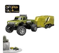 RC Truck - Voiture à Distance contrôlée, Crawler de Camion RC | Small Truck RC Véhicule, Robot Hors Route Rechargeable, Camion RC pour Les de 6 Ans, 1 64 avec des lumières pour l'intérieur à l