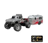 RC Truck - Voiture à Distance contrôlée, Crawler de Camion RC | Small Truck RC Véhicule, Robot Hors Route Rechargeable, Camion RC pour Les de 6 Ans, 1 64 avec des lumières pour l'intérieur à l