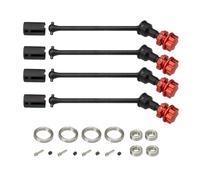 RC Voiture Accessoire Pour 1/10 Pour Traxxas Pour Maxx Pour WideMaxx 4 Pièces Arbre Transmission Étendu En Acier Métallique CVD Avec Roue Cannelée Hex 8996X Mise À Niveau Voiture RC(Black,B Set)