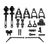 RC Voiture Accessoire pour Tamiya pour BBX BB01 BB-01 1/10 rc Car Upgrade Parts Kit Métallique Bras Avant Arrière Tour D'amortisseur Verticale Ensemble d'arbre Transmission Pièces Rechange RC(Black)