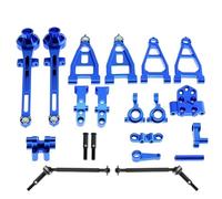 RC Voiture Accessoire pour Tamiya pour BBX BB01 BB-01 1/10 rc Car Upgrade Parts Kit Métallique Bras Avant Arrière Tour D'amortisseur Verticale Ensemble d'arbre Transmission Pièces Rechange RC(Blue)