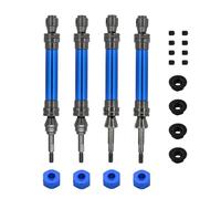 RC Voiture Accessoire Pour Traxxas Pour Slash Pour Rustler Pour Stampede Pour Hoss VXL 4X4 1/10 rc Car Truck Pièces De Mise À Niveau Arbre Transmission Avant Et Arrière En Métal CVD(Blue,4pcs)