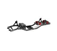 RC Voiture Cadre Pour Axial pour SCX10 II pour Rock Off Road Truck 1/10 RC Crawler poutre fibre carbone 4 mm CNC métal voiture châssis cadre carrosserie kit pièces(Red)