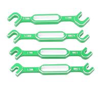RC Voiture Clé Ensemble En Alliage D'aluminium Tendeur Écrou Rotule Dissolvant Outil Kit pour Télécommande Voitures Dérive Véhicules Entretien 4PCS 3.0mm à 6.0mm (Vert)