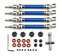 RC Voiture Pièce Pour Arrma Big Pour Rock V3 3S Pour BLX 4x4 1/10 4 Arbres De Transmission CVD En Métal Avec Hexagone De Roue Pièces De Mise À Niveau(Blue)