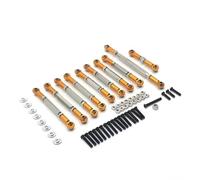 RC Voiture Pièce pour D90 D91 D96 pour MN98 pour MN99S FJ45 1/16 Ensemble Biellettes Direction Métal Pièces Mise À Niveau Voiture RC Accessoires Remplacement Réparation(Yellow)