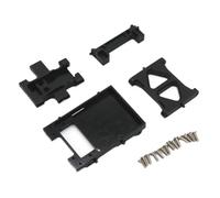 RC Voiture Pièce pour FMS pour Fire pour Horse pour Eazyrc pour Thunder 1/18 Storm RC Car Metal Po Accessoires Boîte Direction Base Boîte Vitesses Barre Arrière pour Siège(Black)