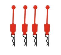 RC Voiture Pièce pour Rrma pour Senton pour Granite pour Typhon pour Traxxas pour Slash pour Udr 1/10 Lot 4 Clips Fixation Caoutchouc Carrosserie Voiture Coque Retenue Boucle Fixe(Red)
