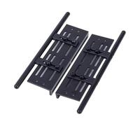 RC Voiture Pièce Pour SCX10 I II Pour TRX4 Pour Wrangler 1/10 2 Pièces En Alliage D'aluminium Réglable Marchepied Latéral RC Pièces Mise À Niveau Voiture Sur Chenilles(Black)