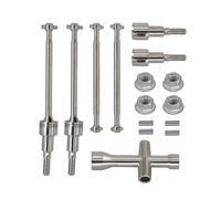 RC Voiture Pièce Pour SCY 16101 16102 16103 16201 Pro 1/16 Arbres De Transmission Avant Et Arrière CVD En Métal Pour Voiture Radiocommandée Sans Balais(Front and rear)