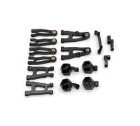 RC Voiture Pièce Pour SG 1603 Pour SG1603 Pour SG1604 UD1601 UD1602 UD1603 1/16 Métal Avant Et Arrière Pour Bras Oscillant Ensemble Coupelles Direction Pièces Mise À Niveau Voiture RC(Black)