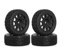 RC Voiture Pièce Pour Tamiya Pour TT01 Pour TT02 1/10 4 Pièces 68 Mm Pneus En Caoutchouc Pour Voiture Rallye Pièces Mise À Niveau(Black)