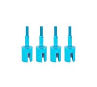 RC Voiture Pièce pour Tamiya pour TT01 TT01E pour TT02 pour TT02B 51006 9005713 1/10 4 Pièces Essieux en Aluminium Métal Essieu Roue Tasse Mise Niveau Voiture RC(Blue)