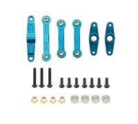 RC Voiture Pièce Pour Tamiya Pour TT02 Pour TT-02 TT-02D 1/10 Roulement À Billes En Aluminium Ensemble De Liaison De Direction Pièces De Voiture RC Drift(Blue)