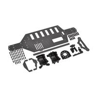 RC Voiture Pièce pour Tamiya pour TT02 TT02D TT02FT Pont Inférieur Fibre Carbone avec Boîtier Différentiel Châssis Mises Niveau Accessoires Pièces Remplacement Réparation(Black)